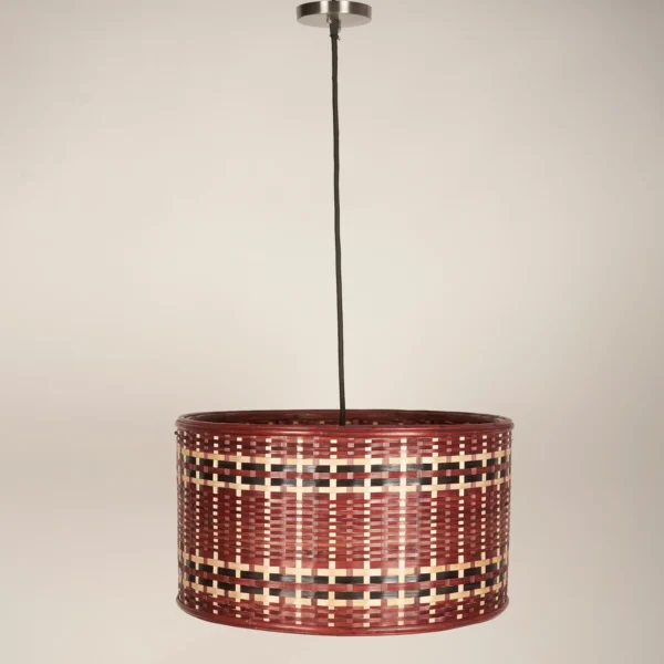 Woven Drum Pendant Lamp - Image 3