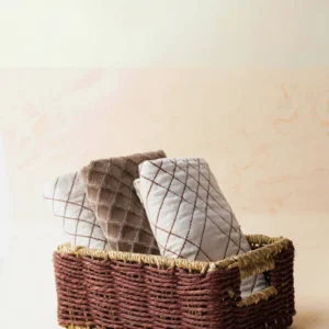 Handmade Sabai Grass Towel Basket- Large/Brown