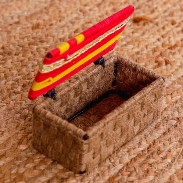 Handwoven Sunset Storage Box - Image 2