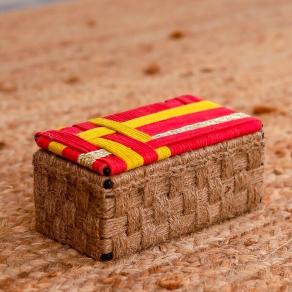 Handwoven Sunset Storage Box - Image 3