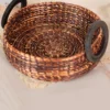 Handmade Sikki Grass Multipurpose Round Tray - Image 4